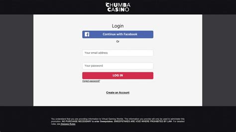 chumba casino log in